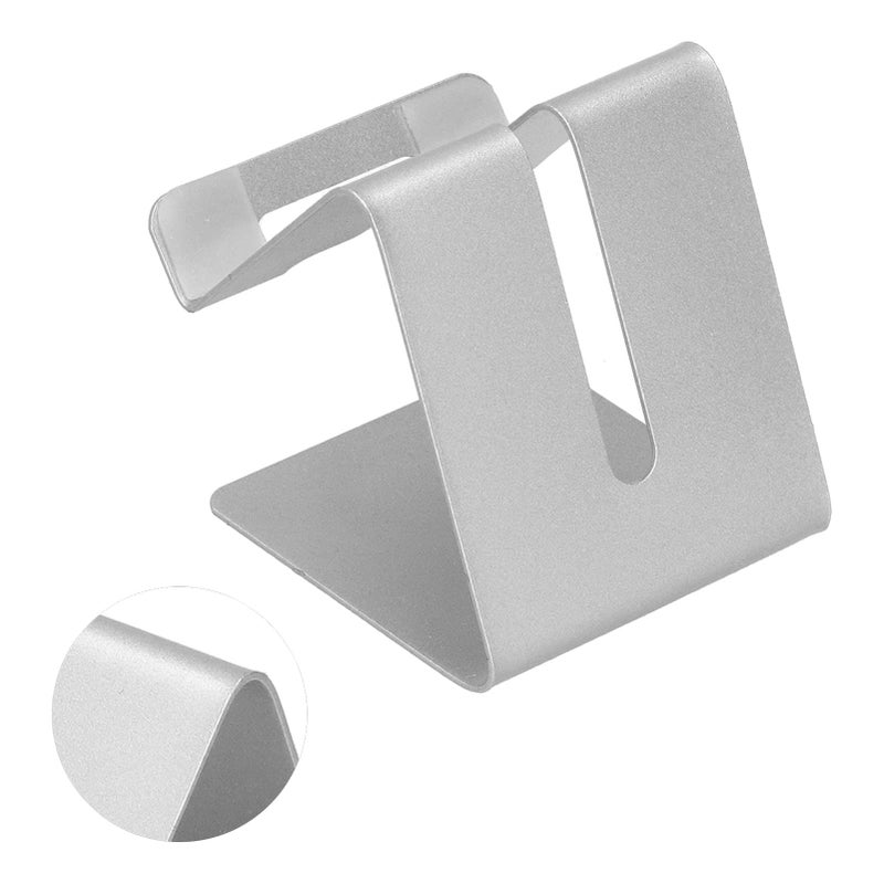 Foldable Aluminum Phone Stand Portable Desktop Holder For Mobile Phones Tablets Silver - Image 4