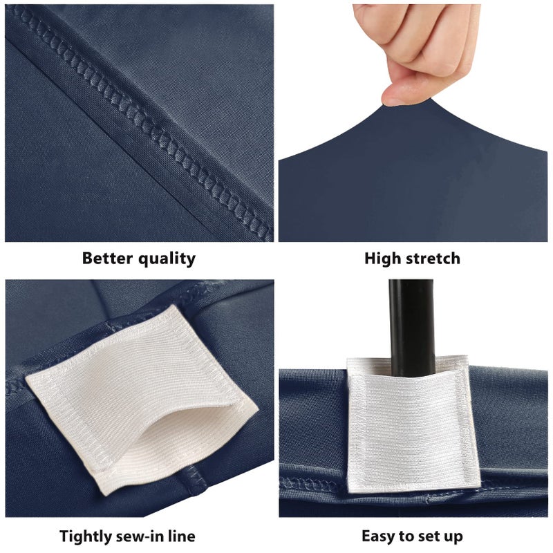 BDDC Table Covers for 6 Foot Tables, Navy Blue Washable and Wrinkle Resistant Stretch Tablecloths Rectangle 6ft for Events, Wedding, Banquets, Parties - Image 2