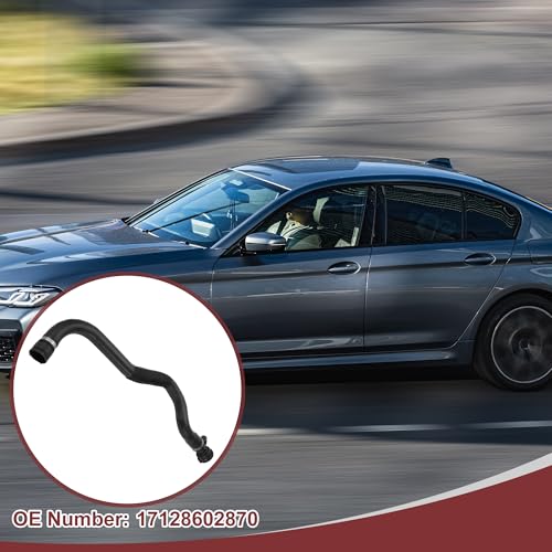 HEROFFIX 1 Pcs Radiator Coolant Hose for BMW 530i 540i 2017-2020 Upper Coolant Return Line No.17128602870 Black Rubber - Image 3