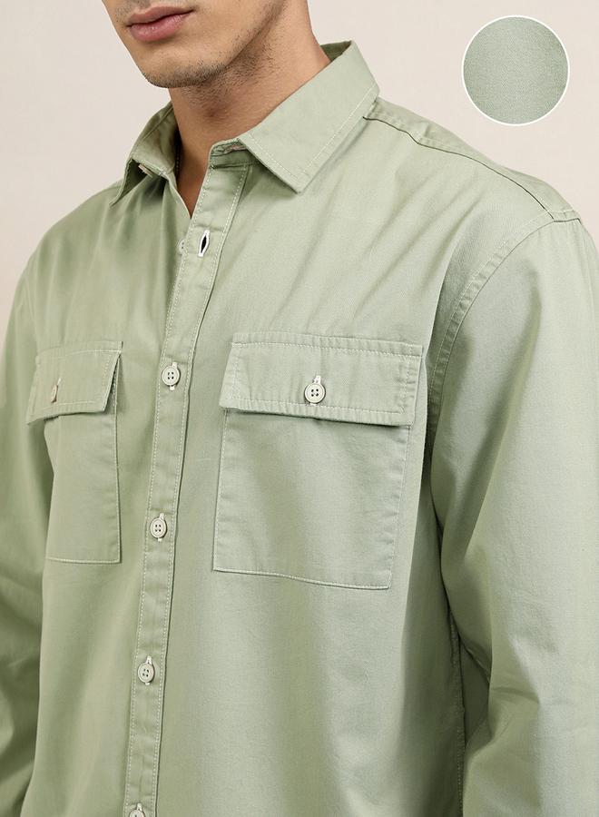HIGHLANDER Relaxed Fit Collared Shirt with Pockets - Image 5