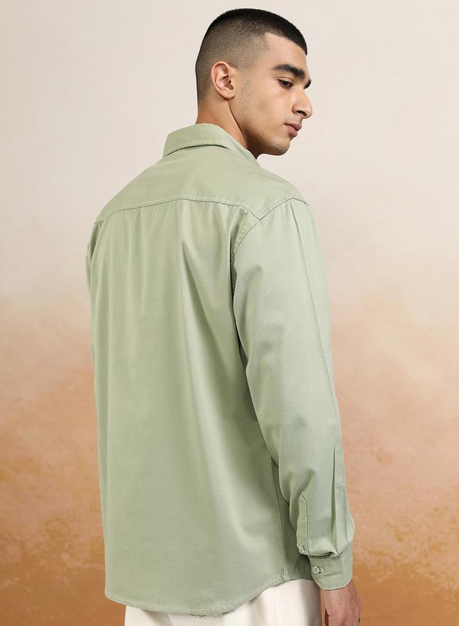 HIGHLANDER Relaxed Fit Collared Shirt with Pockets - Image 3