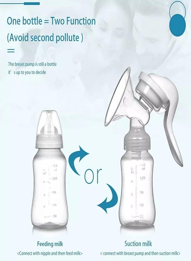 AENTIK Breast Pump Manual - BPA-Free Shield, Easy Grip Handle, Handheld Suction Pump, Gentle Milk Expression, Portable Milk Extractor for Nursing Mothers (White) - Image 3