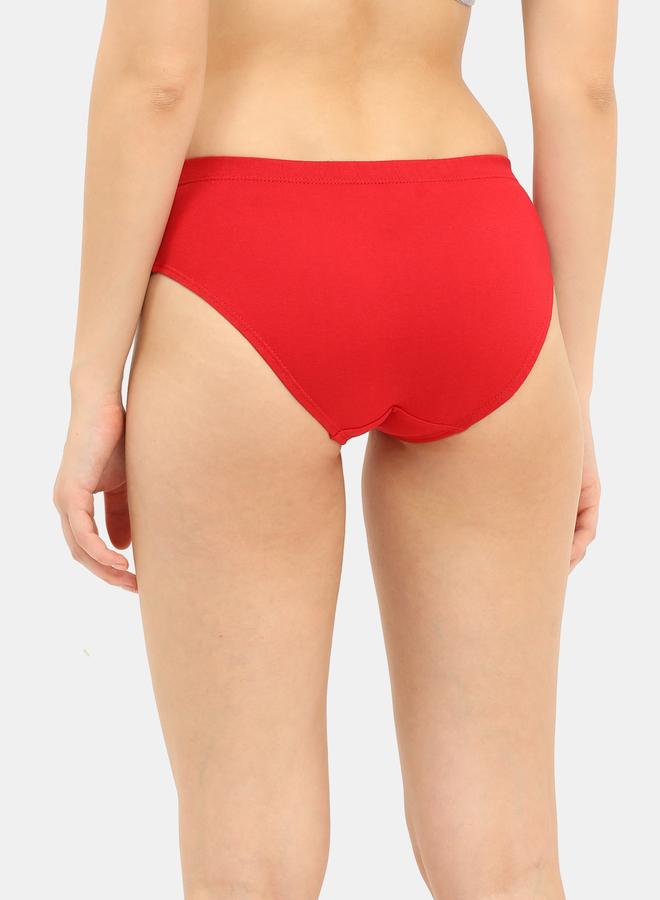 انفي عبوة من 3 - سراويل داخلية قطنية متوسطة الخصر بتفاصيل شعار ستايلي - Image 5