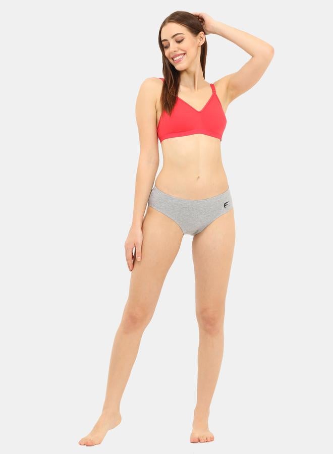 انفي عبوة من 3 - سراويل داخلية قطنية متوسطة الخصر بتفاصيل شعار ستايلي - Image 3