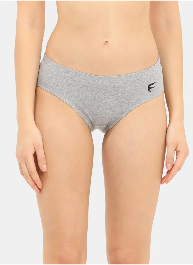 انفي Pack of 3 - Logo Detail Cotton Mid Briefs by Styli