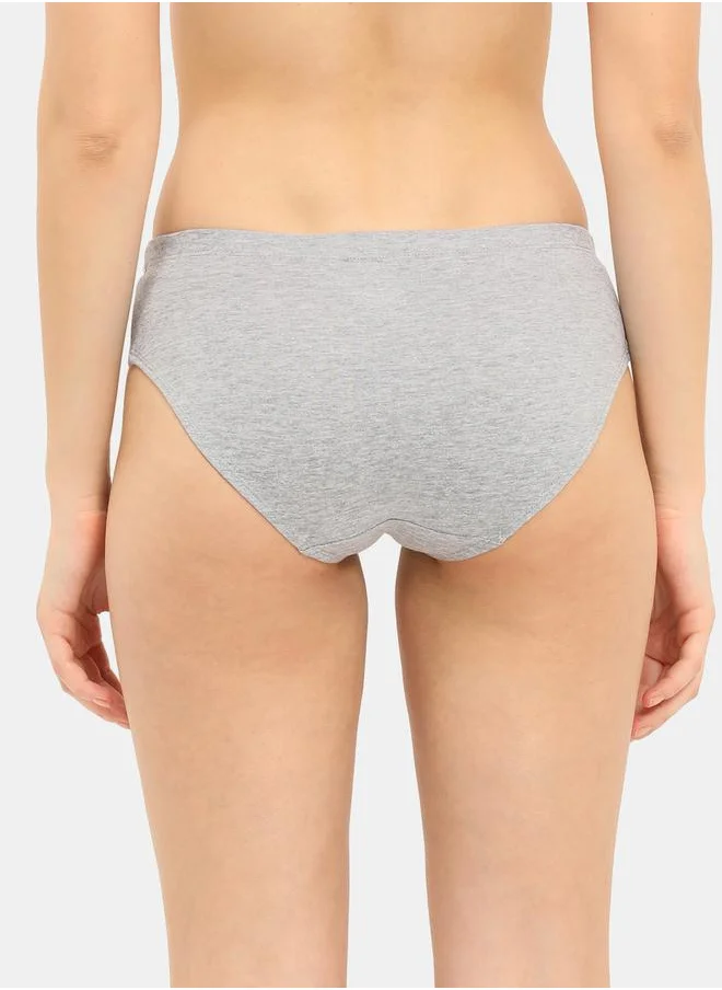 انفي Pack of 3 - Logo Detail Cotton Mid Briefs by Styli