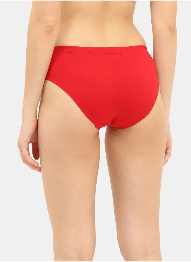 انفي Pack of 3 - Logo Detail Cotton Mid Briefs by Styli