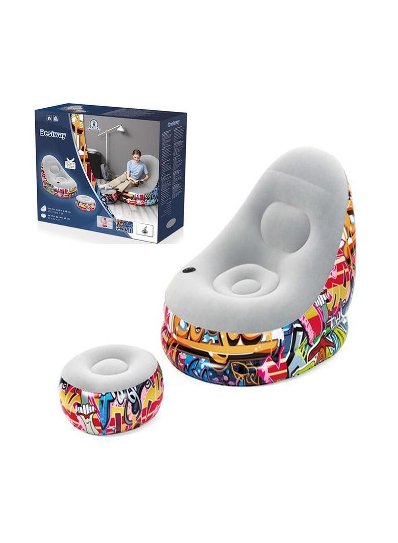 Bestway Graffiti Comfort Cruiser 1.21M X 1.00M X 86Cm 26-75076 - Image 2