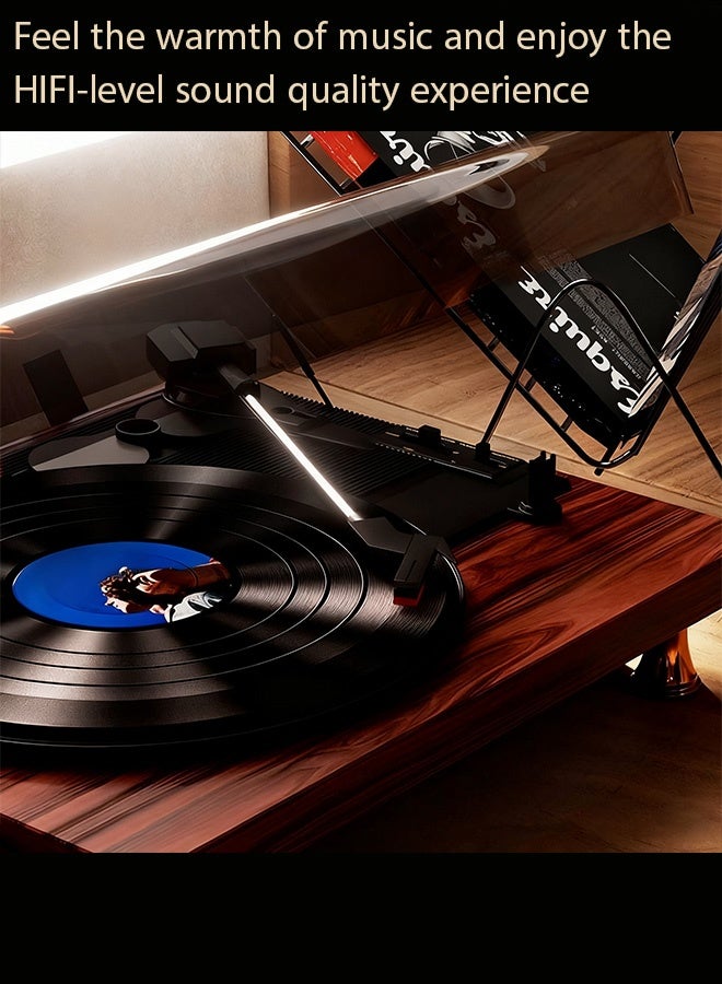 Berma Baby Retro vinyl record, record player, built-in speakers, Bluetooth wireless playback, automatic headphone shut-off, multimedia entertainment center and home decoration - Image 4