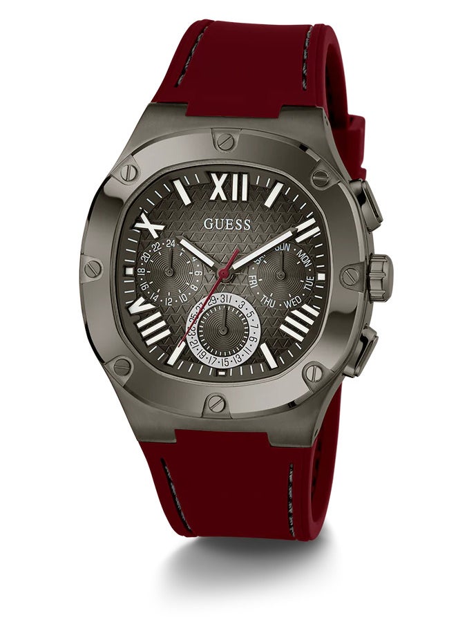 Guess Men's Headline Gunmetal and Burgundy Watch GW0571G4 - pzsku/Z545D0401B7777221D776Z/45/_/1741519040/ec34a5b1-3950-43ef-b5ec-b7cf52964a05