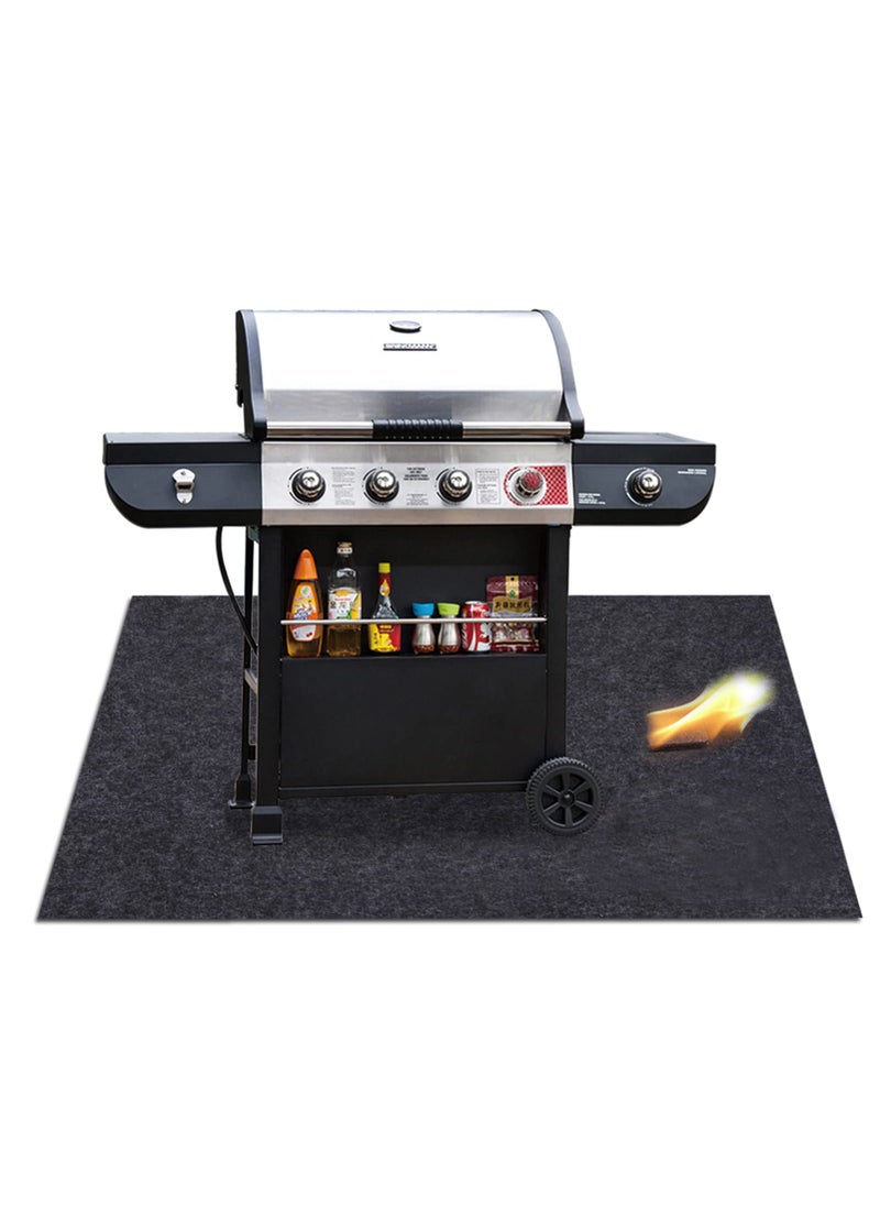 Missstore Under Grill MatsFlame Retardant BBQ Grilling Gear for GasAbsorbing Grill PadsDurable Washable Floor Mat Protect DecksPatios from Grease Splatter Messes Grill Mats 374inches x 72inches 