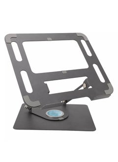 360 swivel folding tablet phone and Laptop Stand , Adjustable Angle And Height Non Slip Base , also can use it as Metal Reading Rack -grey
