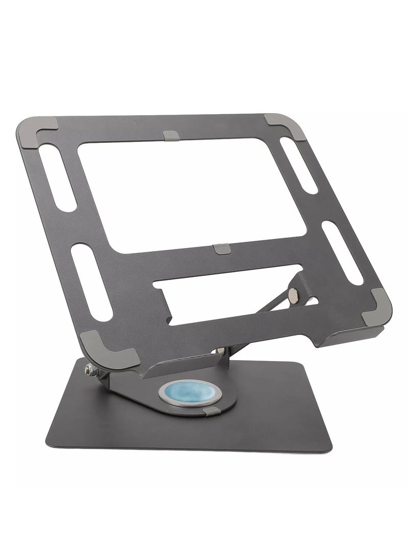 Generic - 360 swivel folding tablet phone and Laptop Stand , Adjustable Angle And Height Non Slip Base , also can use it as Metal Reading Rack -grey - Image 1