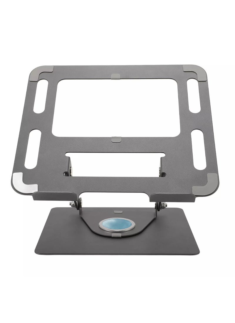 Generic - 360 swivel folding tablet phone and Laptop Stand , Adjustable Angle And Height Non Slip Base , also can use it as Metal Reading Rack -grey - Image 1
