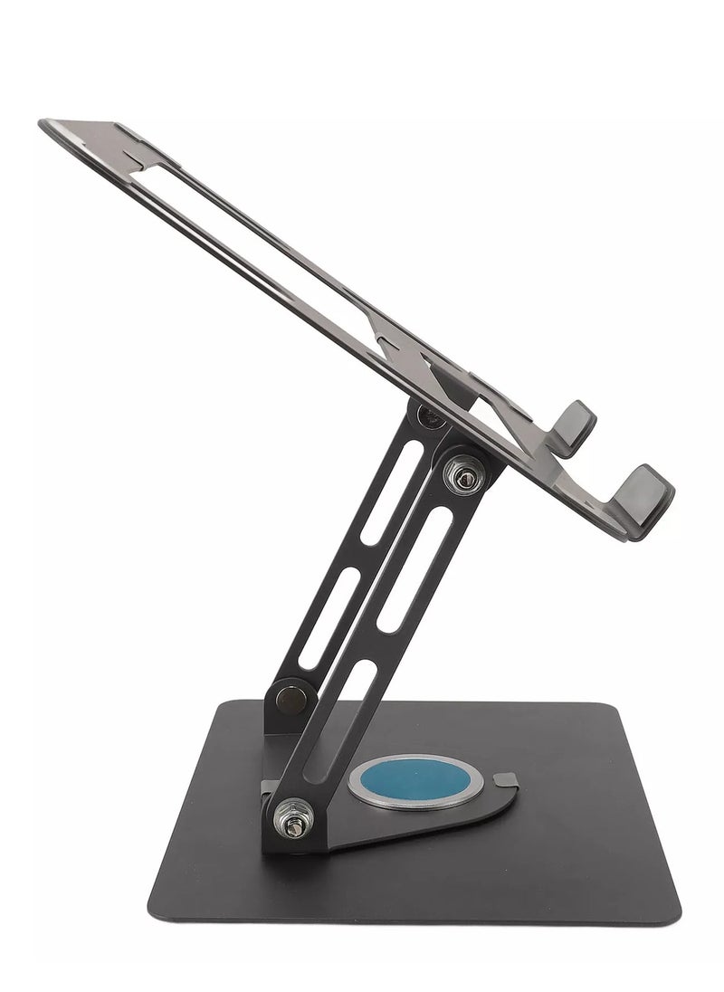 Generic - 360 swivel folding tablet phone and Laptop Stand , Adjustable Angle And Height Non Slip Base , also can use it as Metal Reading Rack -grey - Image 1