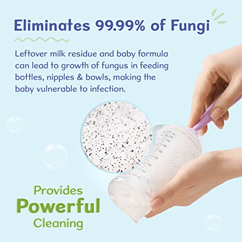 Chicco Liquid Cleanser 200ml I 100% Food Grade & Natural Ingredients I Kills 99.99% germs I Effective cleaning of baby Bottles, Nipples, Accessories and Toys I Baby safe & Dermatologically Tested - Image 5