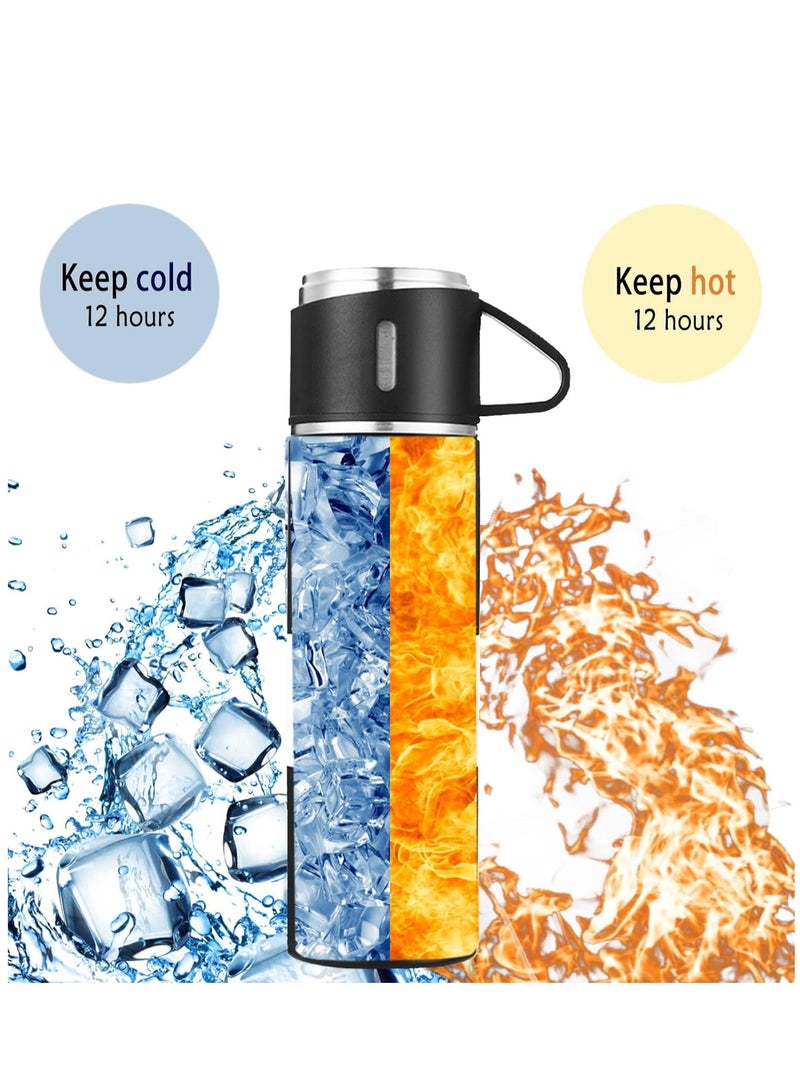 ELTRAZONE stainless steel thermos flask set gift box commercial gift vacuum insulated bottle hot drink water bottle cold drink water bottle (black) - Image 2