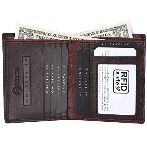 AL FASCINO Wallet for Men Stylish Purse for Men RFID Wallet Purse for Men Genuine Leather Wallet Mens, Wallets for Men (Towny Brown) - Image 3