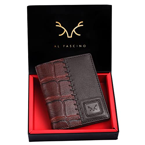 AL FASCINO Wallet for Men Stylish Purse for Men RFID Wallet Purse for Men Genuine Leather Wallet Mens, Wallets for Men (Towny Brown) - Image 4