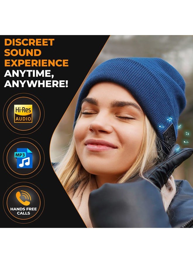 Foxelli Bluetooth Beanie Hat with Headphones Perfect Tech Gift for Men & Women  - Image 2