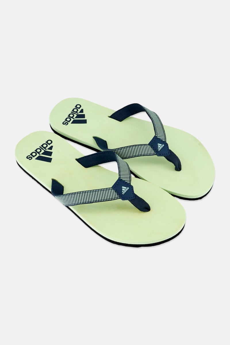 Adidas Women Brand Logo Slip On Slides, Light Green - Image 3