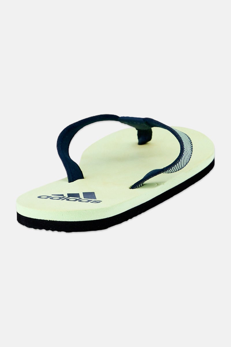 Adidas Women Brand Logo Slip On Slides, Light Green - Image 2