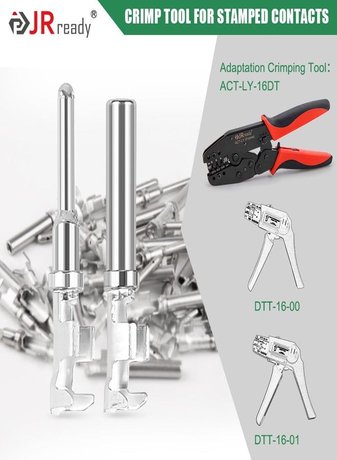 JRready Deutsch DT Connector Terminal Kit Size 16,Male Pins 1060-16-0122 / Female Sockets 1062-16-0122 Open Barrel Style Contacts for Wire Gauge 14-18AWG,ST6255-100 Stamped & Formed Contacts - Image 5