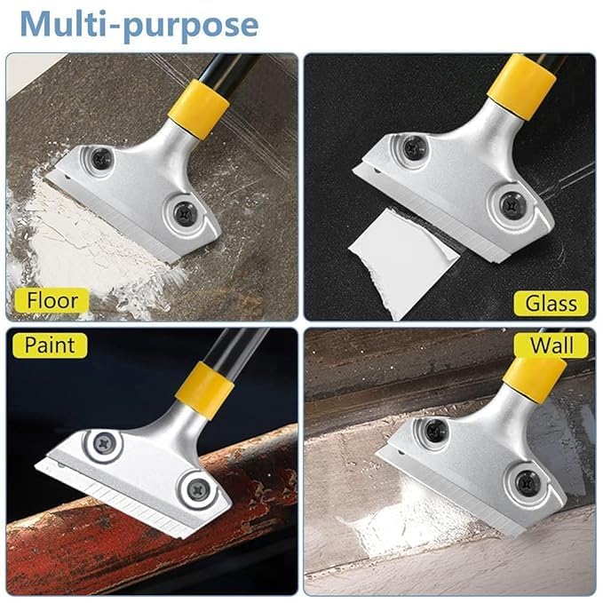 Vroxy 12 inch Razor Scrapper Tool to Remove Floor Tile Grout Stains Heavy Duty Floor Wall Tiles Scraper for Removing Glue Stickers and Wallpaper Cleaning Scraper 1Pcs - Image 2