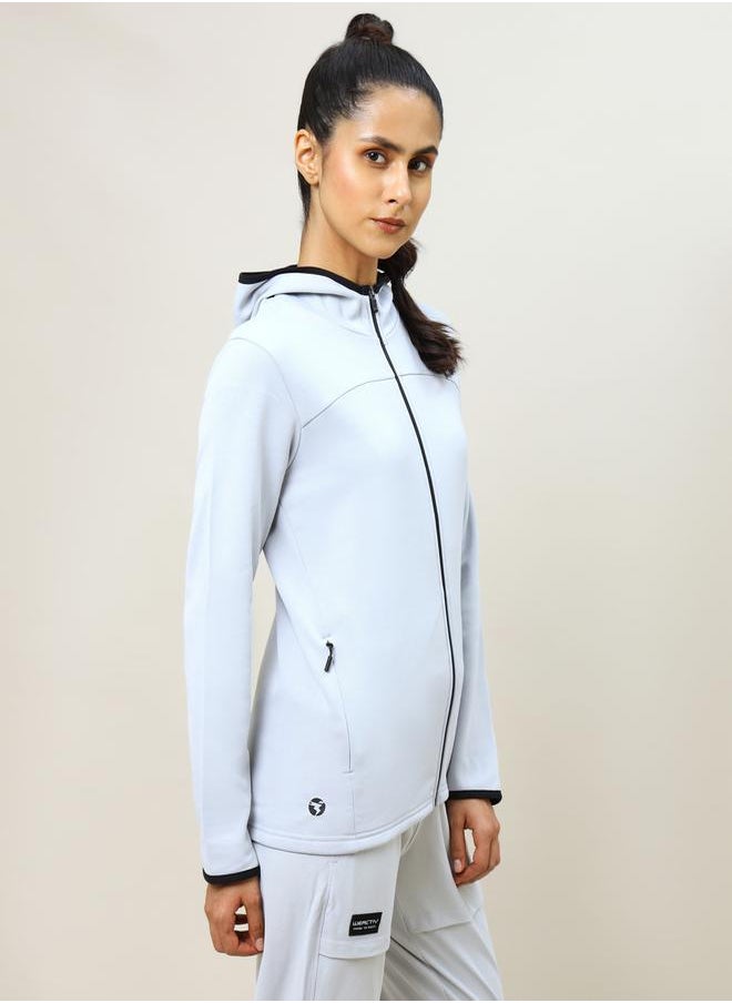 Technosport - Slim Fit Hooded Jacket with Zip Pocket by Styli - Image 1