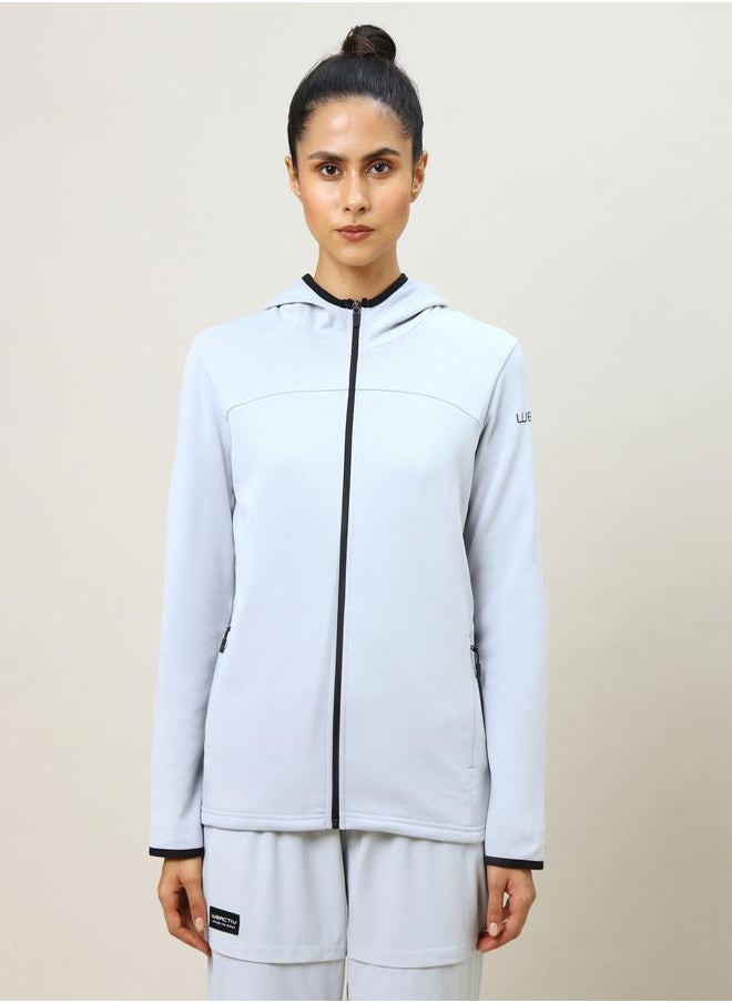 Technosport - Slim Fit Hooded Jacket with Zip Pocket by Styli - Image 1
