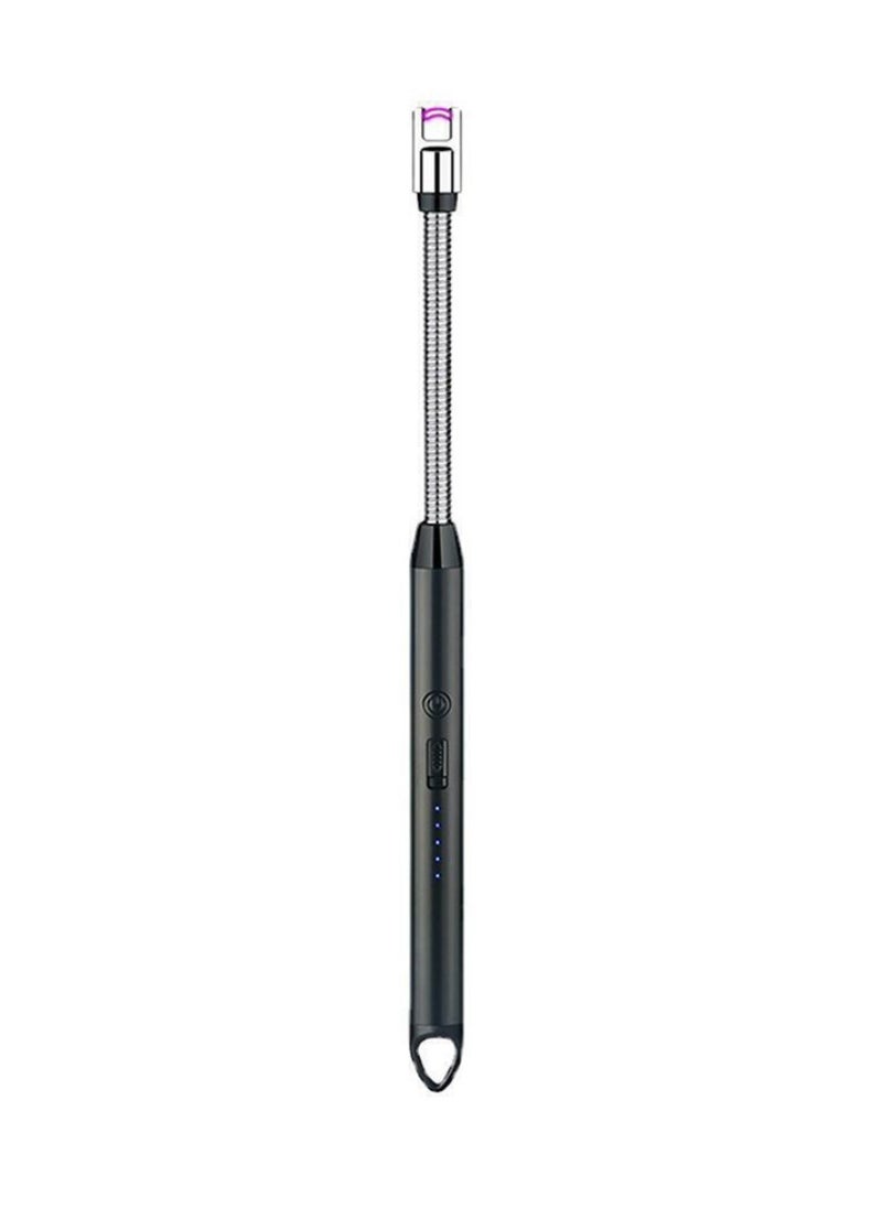 Yuwell Electric BBQ Lighter 360 Degree Windproof Flameless Flexible Neck Long USB Type-C Rechargeable Electric Candle Arc Lighter With LED Battery Display Black  - Image 2
