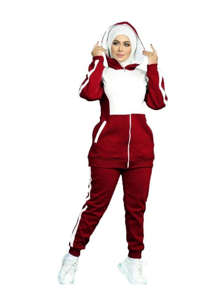 Women's Melton Cotton Sport Tracksuit  - Image 1