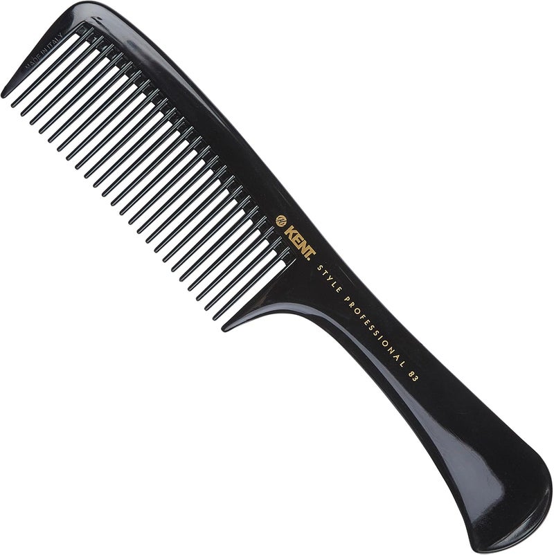 Kent Brushes Handled Rake Comb Detangling Hair Comb for All Hair Types Strong and Durable Large Handled Smooth and Detangle Wet or Dry