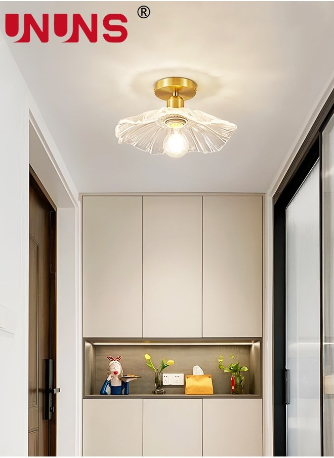 UNUNS - LED Ceiling Light Fixture,Golden Ceiling Light,Flushmount Ceiling Light,Bathroom Ceiling Light,Flush Ceiling Light For Hallway Entryway Bathroom - Image 1