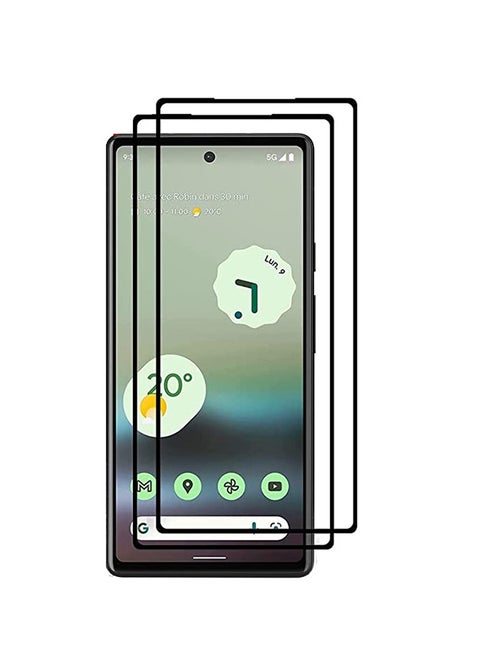 [Pack Of 2] for Google Pixel 7a Screen Protector Full Coverage Ultra-thin 9H Hardness Tempered Glass Screen Protector Case Friendly [Fingerprint Compatible] Screen Guard - Black