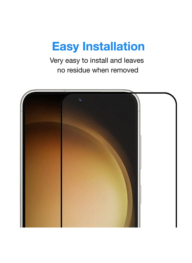 [Pack Of 2] for Google Pixel 7a Screen Protector Full Coverage Ultra-thin 9H Hardness Tempered Glass Screen Protector Case Friendly [Fingerprint Compatible] Screen Guard - Black