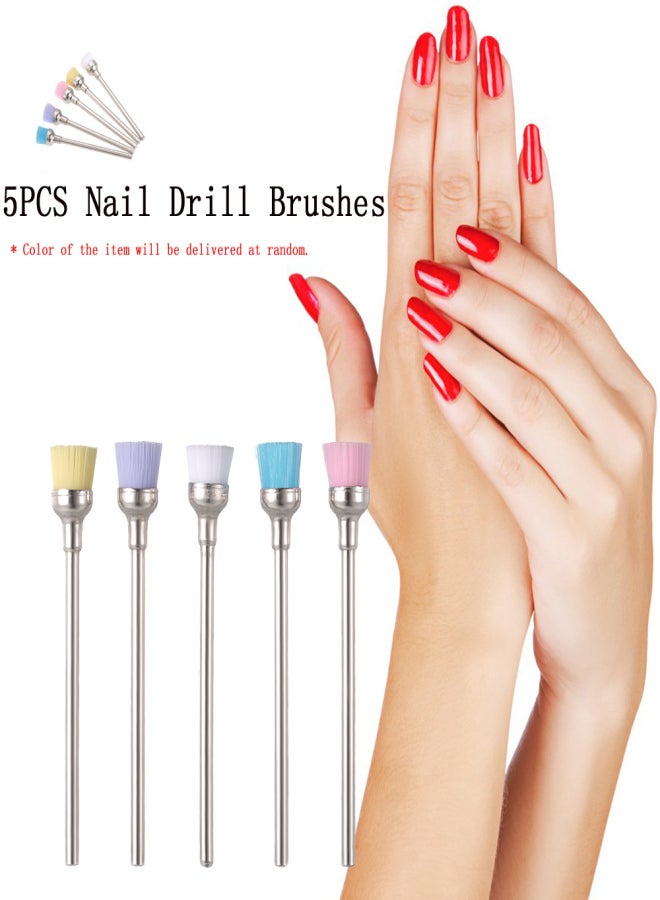 5pcs Mix color Nail Drill Cleaning Brush Electric 2.35mm Machine Professional Nail Art Drill Bit Brush Manicure Accessories - Image 2