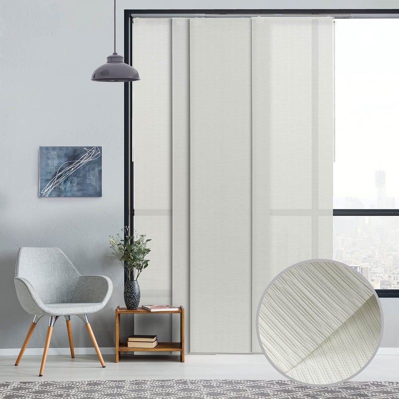 GoDear Design GoDear Design Adjustable Sliding Panel Track Blinds Fits Windows Patio Doors Sliding Glass Doors Room Dividers Adjustable Track Width 458 86 Trimmable Panel Height Up to 96 Cirrus 