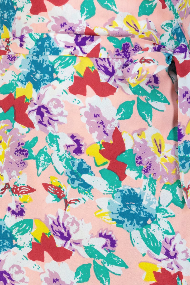 Willow & Whistle Women Floral Print Wrap Dress, Multicolor - Image 5
