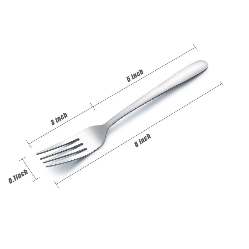Gymdin 24 Pieces Dinner Forks  Forks Silverware(8 Inches)  Food Grade Stainless Steel Flatware Forks  Mirror Polished & Dishwasher Safe  Using For Home  Restaurant Or Kitchen - Image 2