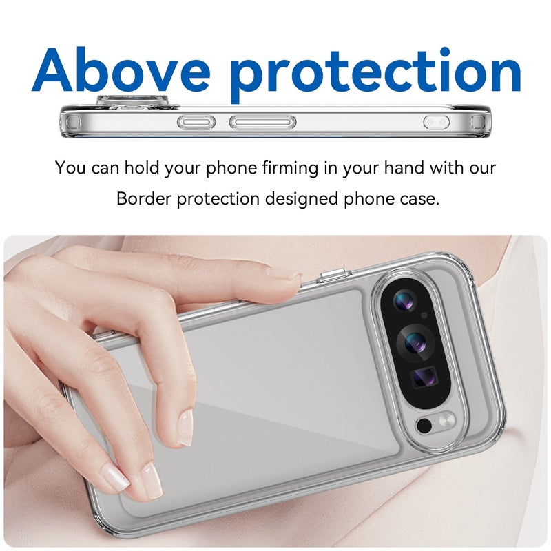 HuHa Protective Cover For Google Pixel 9 Colorful Series Acrylic Hybrid TPU Phone Case(Transparent) - Image 4