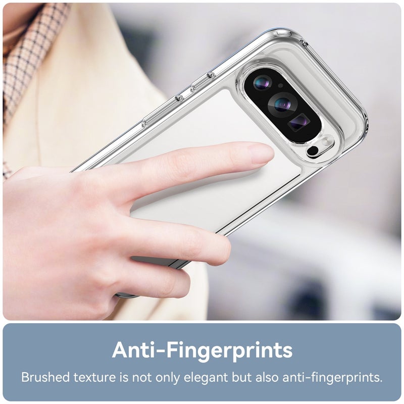 HuHa Protective Cover For Google Pixel 9 Colorful Series Acrylic Hybrid TPU Phone Case(Transparent) - Image 5