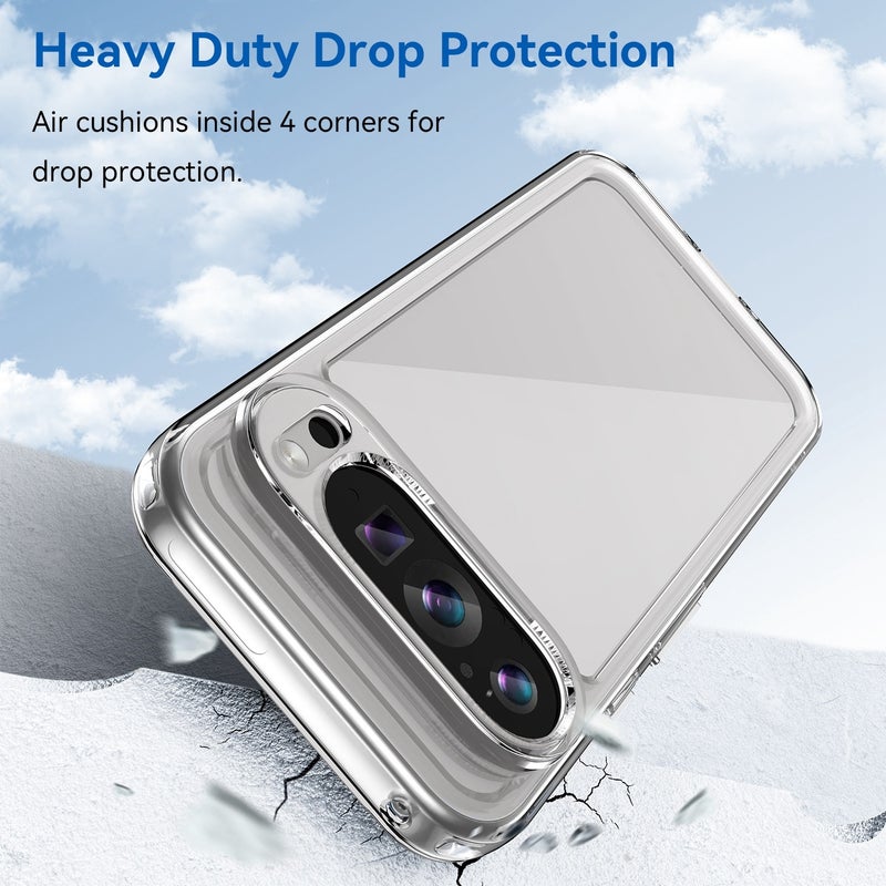 HuHa Protective Cover For Google Pixel 9 Colorful Series Acrylic Hybrid TPU Phone Case(Transparent) - Image 3