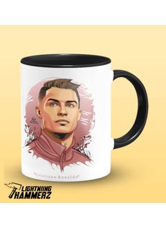 LIGHTNIING HAMMERZ LIGHTNIING HAMMERZ Ronaldo Portugal Printed Coffee Mug Football Coffee Mugs for Fans Freinds 330ml Microwave Dishwasher Safe  - Image 2