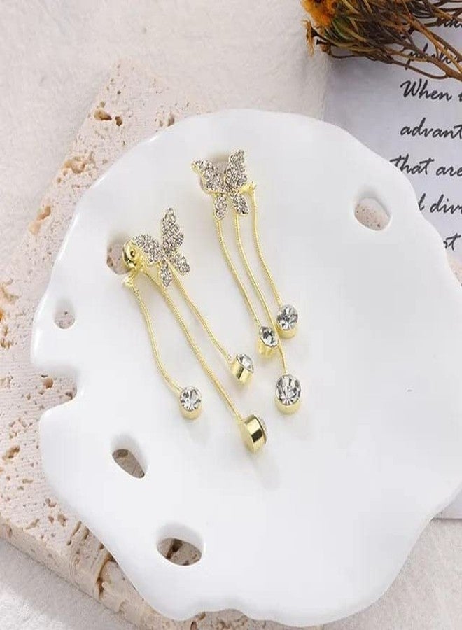 VIEN New Elegant Butterlfy Earrings Hanging Cute Korean Fashion Jewelry For Womens Alloy Drops & Danglers - Image 5