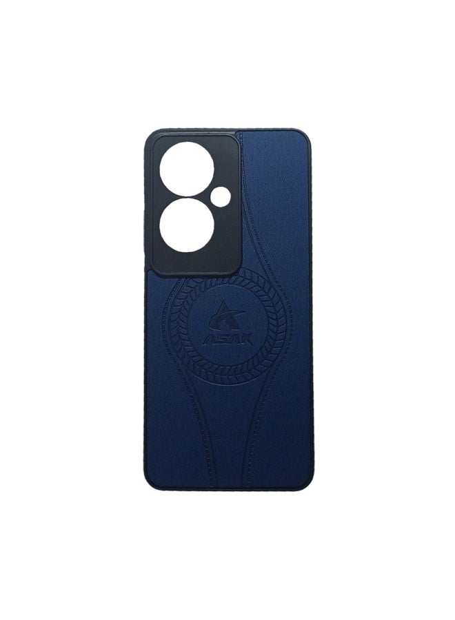 Phone Back Cover leather for Oppo Reno 11F navy - Image 1