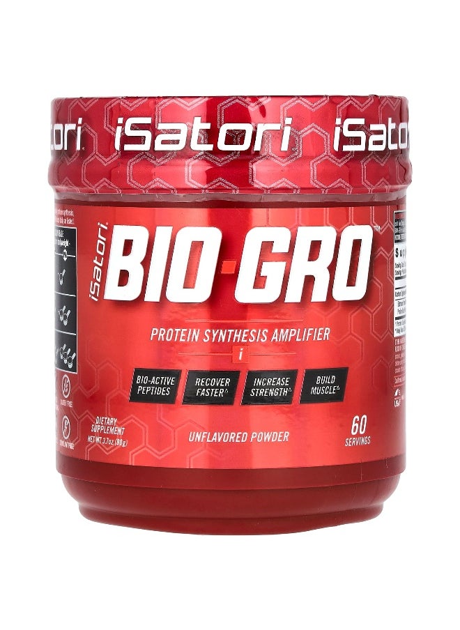 iSatori - Isatori, Bio-Gro, Protein Synthesis Amplifier, Unflavored, 3.7 oz (90 g) - Image 1