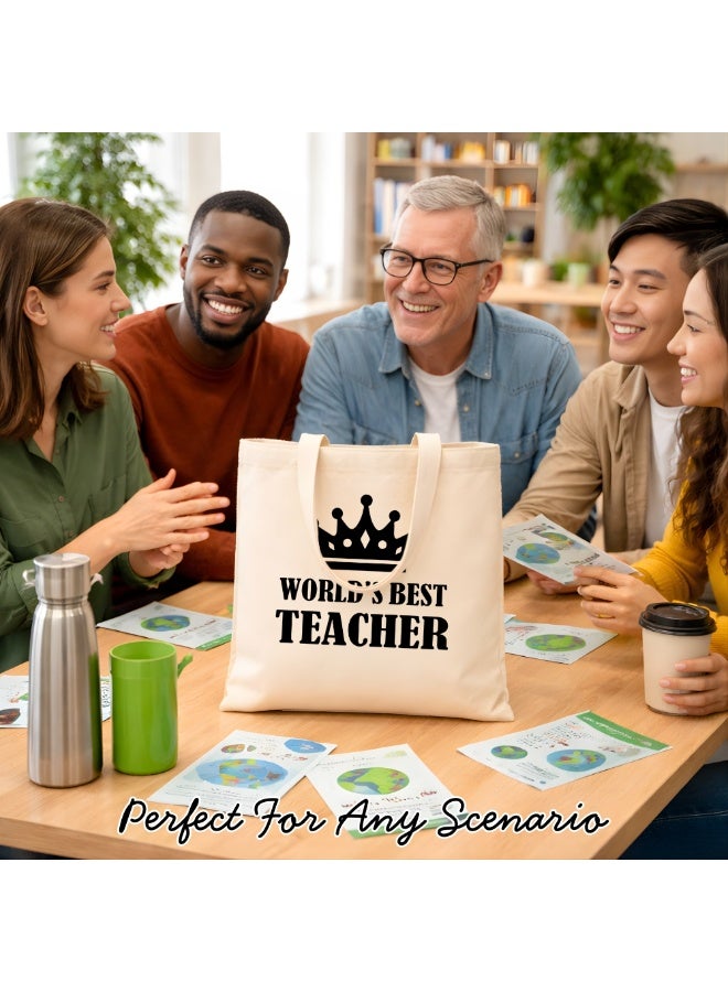 Teacher's day Gift Cotton Bag with Funny Design - Reusable Canvas Tote Bag - Eco Friendly - Lightweight - Grocery Shopping Bag - Gifts for Teacher - School - Office - Travel - Image 3