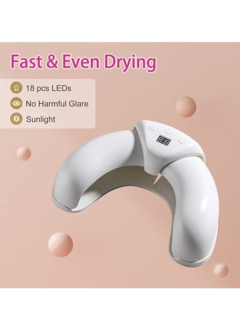 Generic - Gel UV LED Nail Lamp, 36 W UV Nail Light with 3 Timer Setting, Scalable Design Prevent Hands from Turning Dark, for Home and Salon White - Image 1