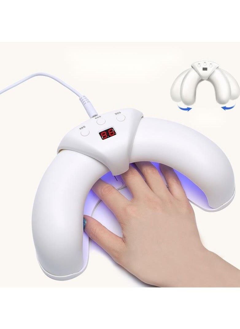 Generic - Gel UV LED Nail Lamp, 36 W UV Nail Light with 3 Timer Setting, Scalable Design Prevent Hands from Turning Dark, for Home and Salon White - Image 1
